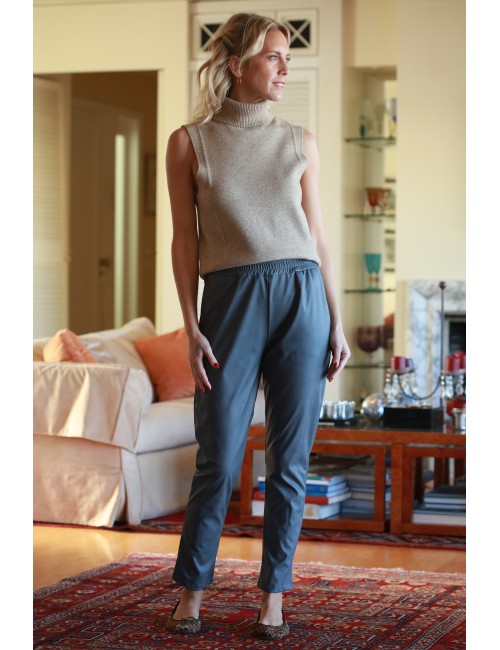 Παντελόνι eco leather με λάστιχο