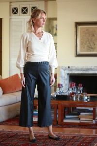 Παντελόνι eco leather cropped