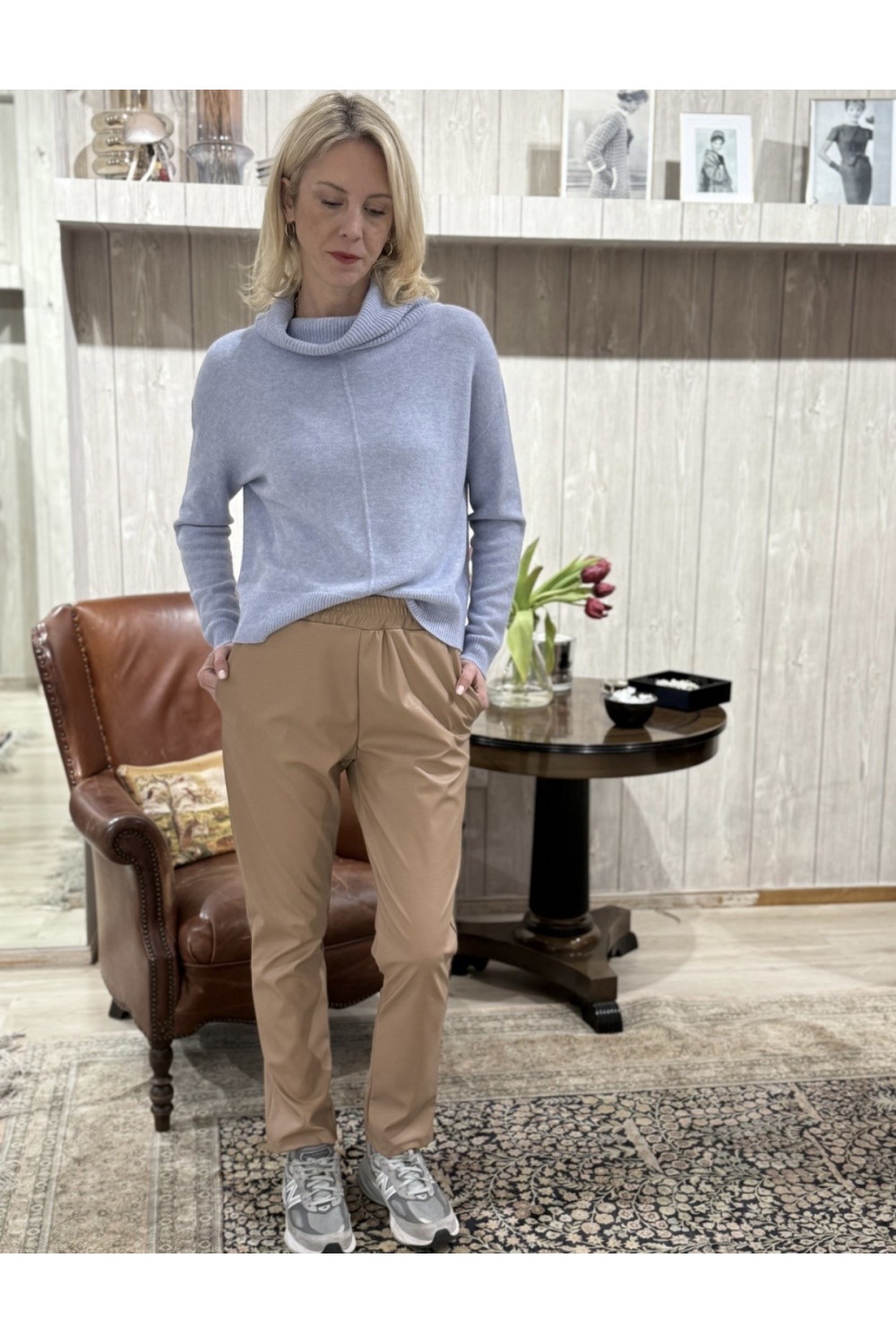 Παντελόνι eco leather με λάστιχο
