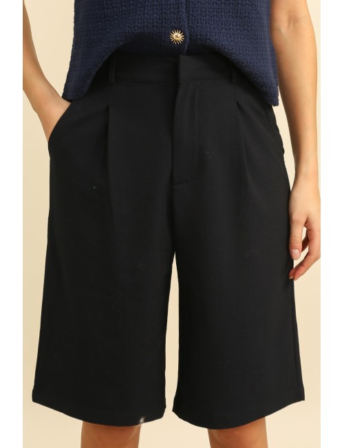 Γυναικεία βερμούδα ψηλόμεση με πιέτες – minimal chic γραμμή