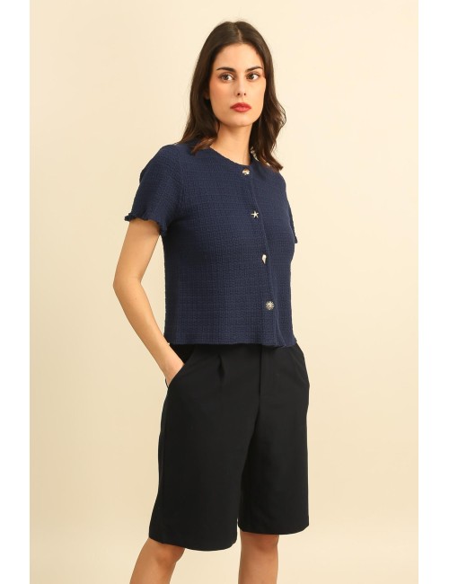 Γυναικεία βερμούδα ψηλόμεση με πιέτες – minimal chic γραμμή
