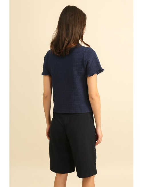 Γυναικεία βερμούδα ψηλόμεση με πιέτες – minimal chic γραμμή