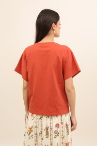 Γυναικείο t-shirt με broderie λεπτομέρειες | Κοντομάνικη κομψή μπλούζα