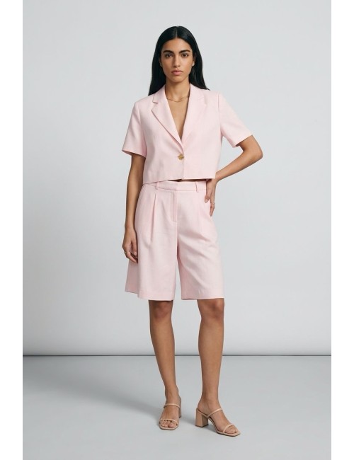 Κοντό Σακάκι Γυναικείο με Κουμπί | Cropped Blazer Set