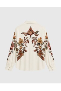 Γυναικείο Εκρού Πουκάμισο με Floral Print