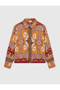 Γυναικείο Σετ με Retro Floral Πουκάμισο & Ψηλόμεση Φούστα