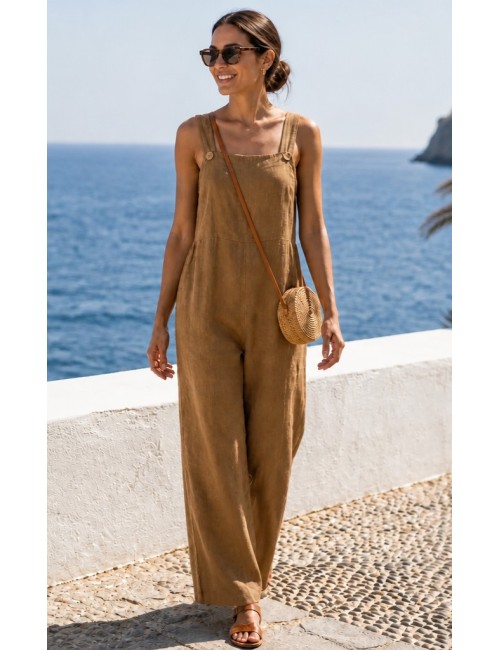 Λινή Ολόσωμη Φόρμα Γυναικεία | Καλοκαιρινό Jumpsuit