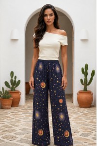 Παντελόνα silk blend soleil