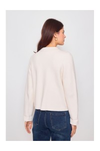 Ζακέτα cashmere and wool blend με γιακά