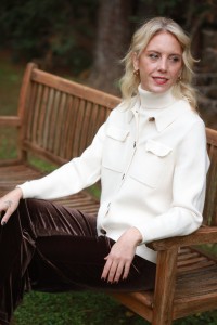 Ζακέτα cashmere and wool blend με γιακά